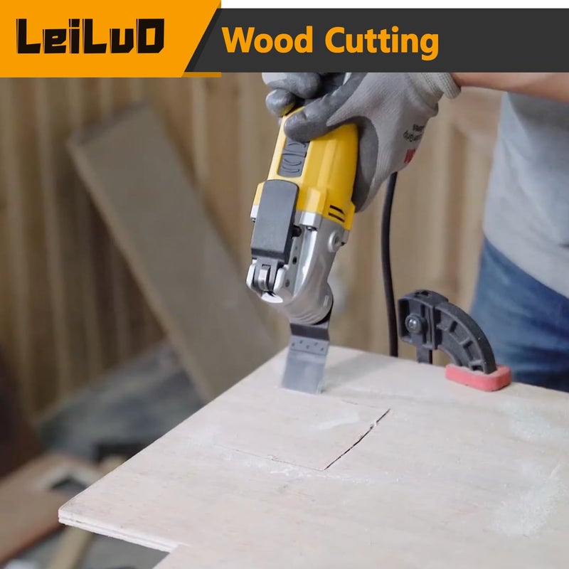 LEILUO 156 Pcs Multitool Blade Kits Oscillating Tool Cutting Sanding and Scraping Accessories with Storage Bag Oscillating Saw Blades Compatible with DeWalt Makita Dremel and More - Image 3